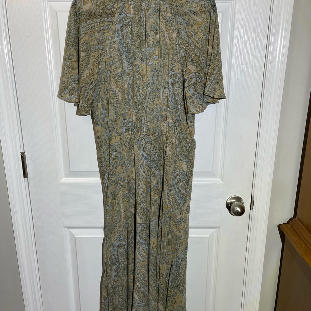 Lauren Ralph Lauren Women's Paisley Georgette Tie-Neck Dress~ NWT! - Picture 10 of 14